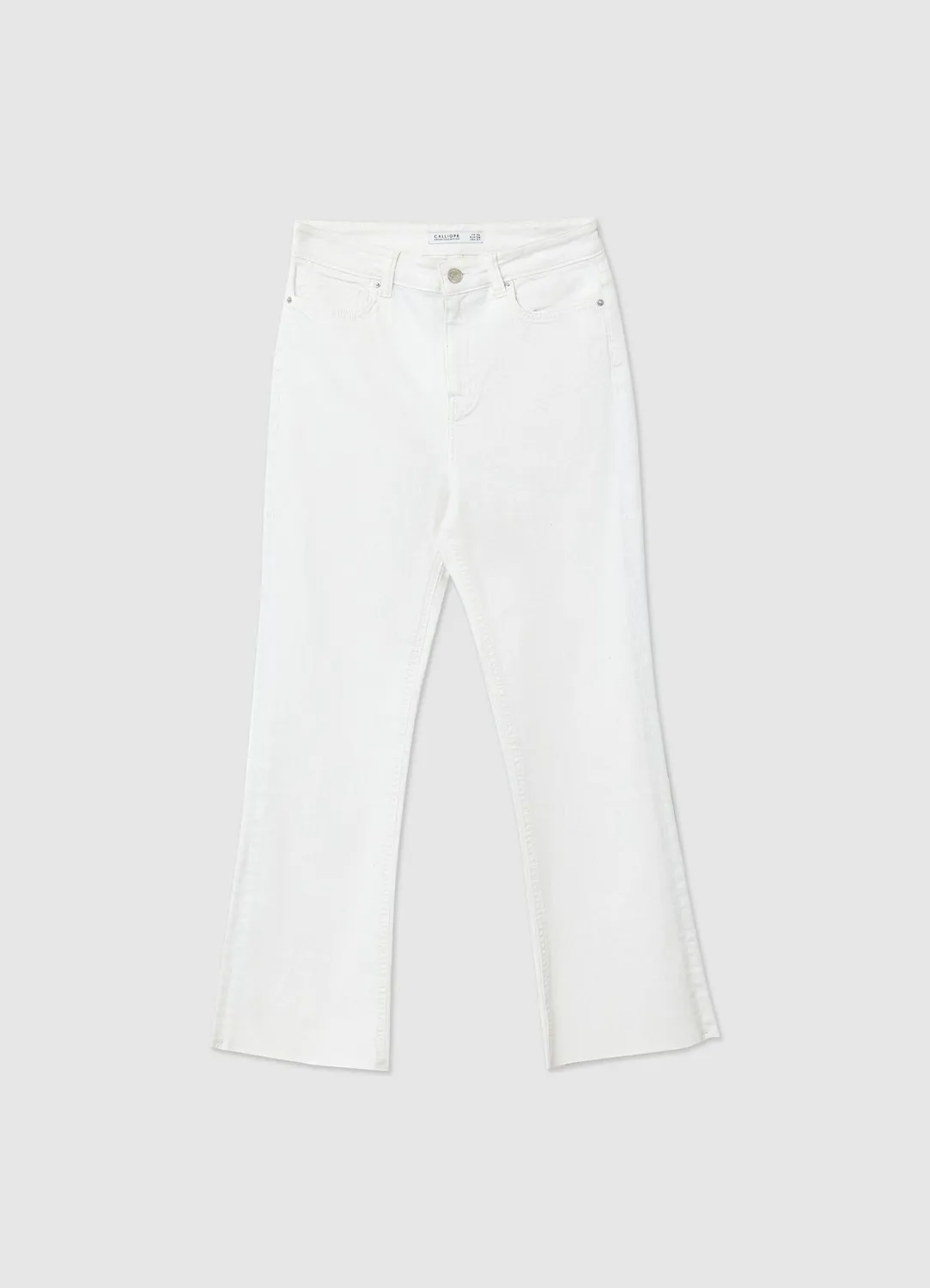 Calliope jean femme crop flare 5 poches uni