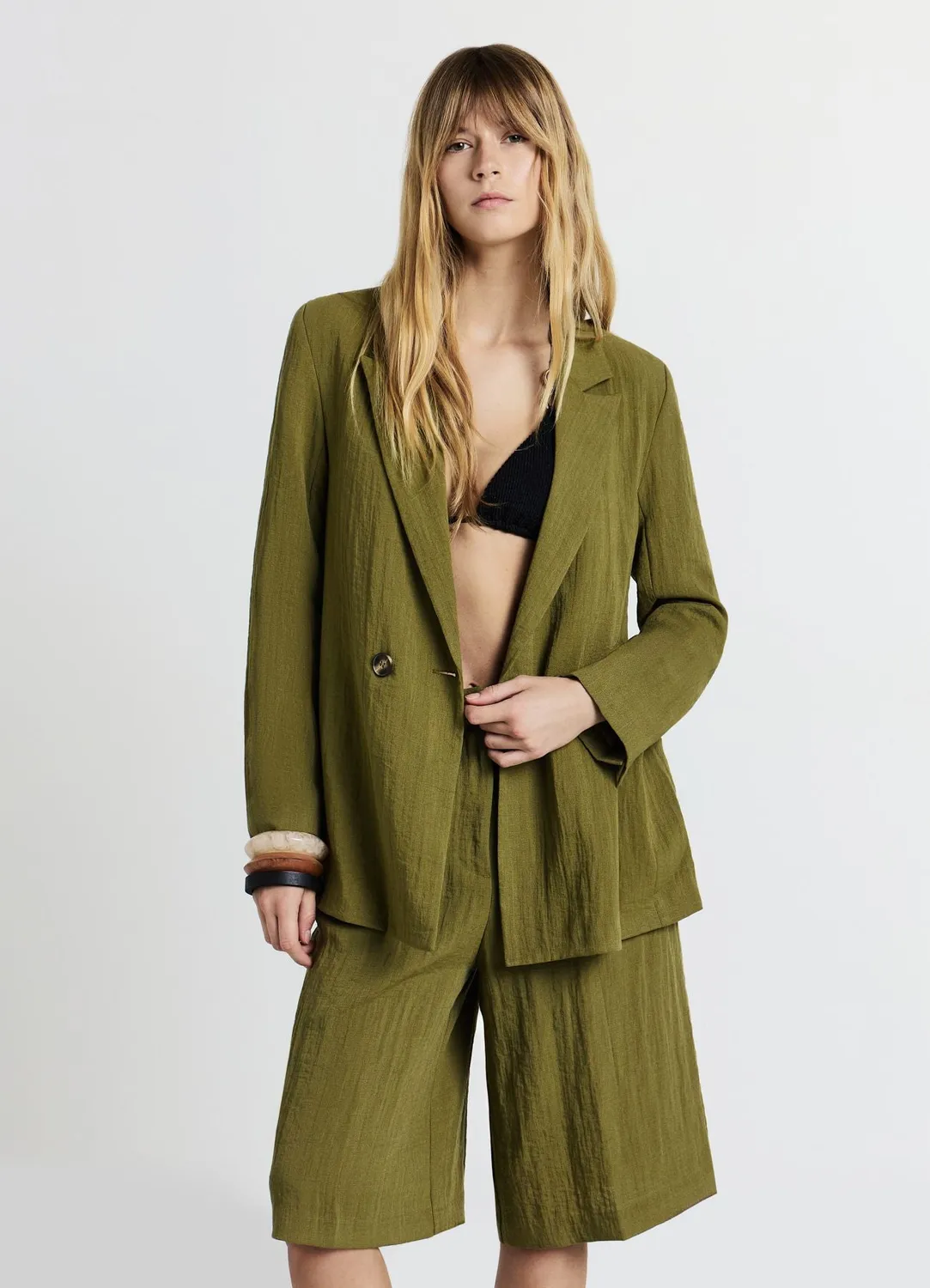 Calliope blazer femme double boutonnage à ceinture