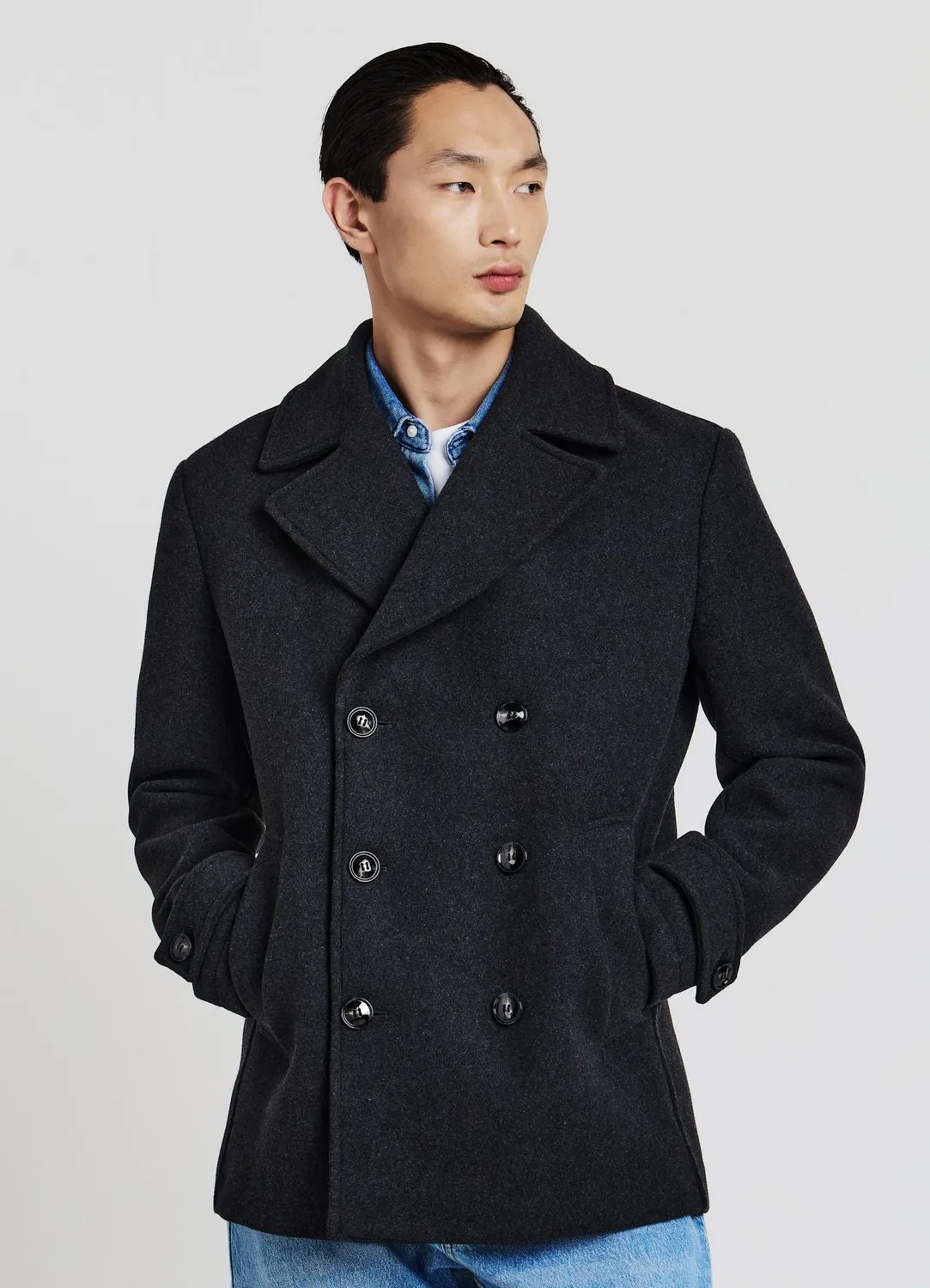 Calliope manteau croisé panno homme revers