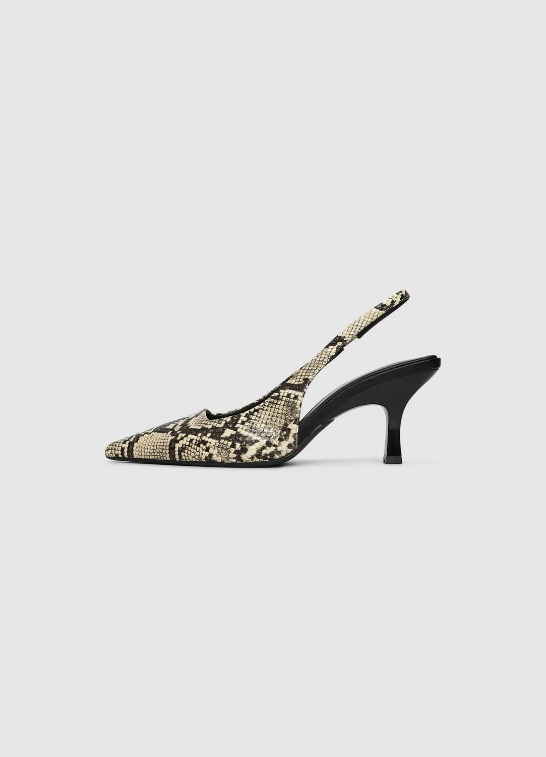 Calliope slingback piton escarpins talon 7,5 cm