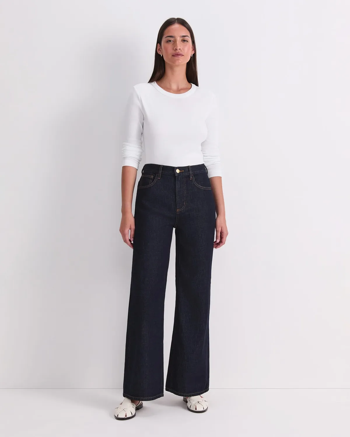Sportscraft Simmi Wide Leg Jean jean blanc large
