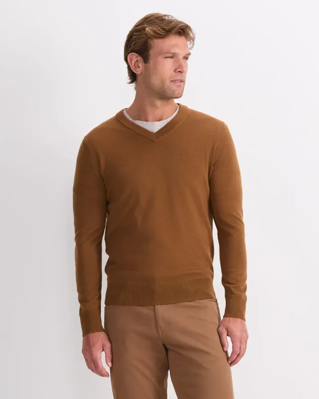 Sportscraft Merino V-Neck pull homme laine