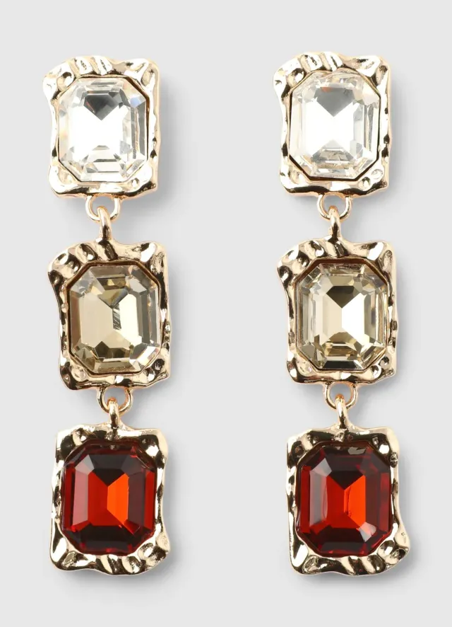 Calliope boucles d'oreilles pendantes femme strass