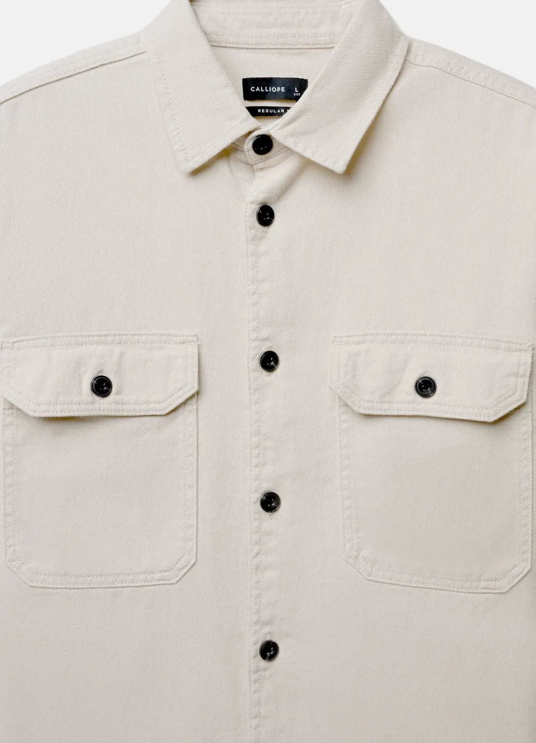 Calliope Chemise worker homme manches longues unie