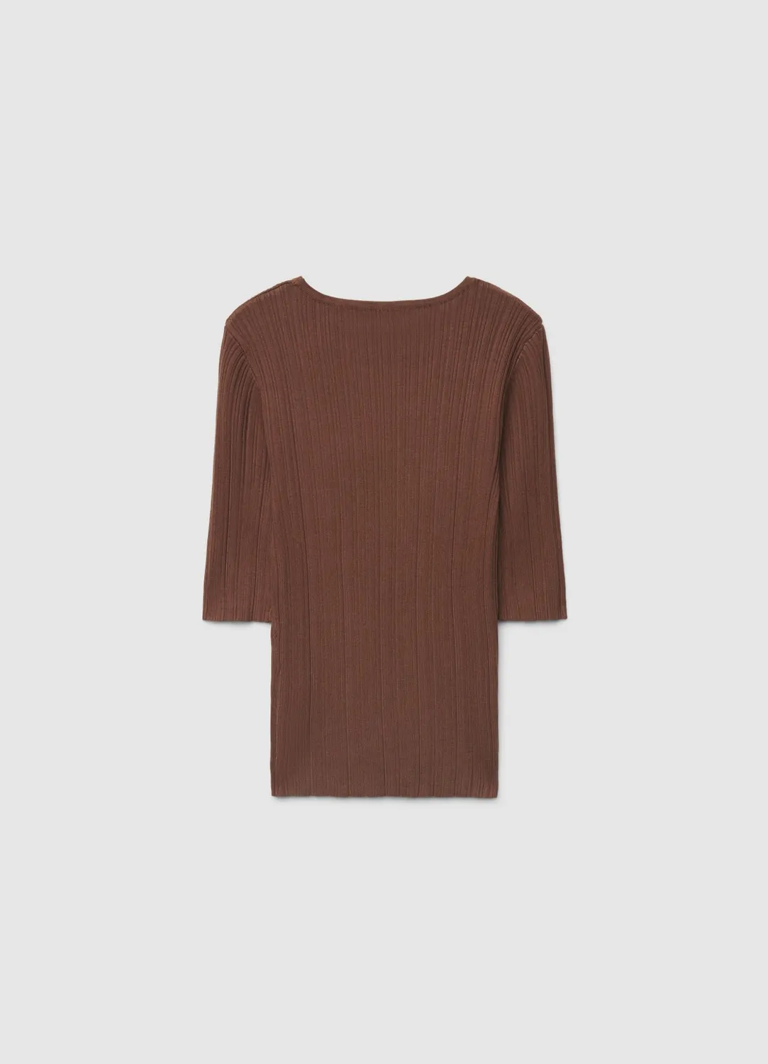 Calliope t-shirt côtelé col rond femme