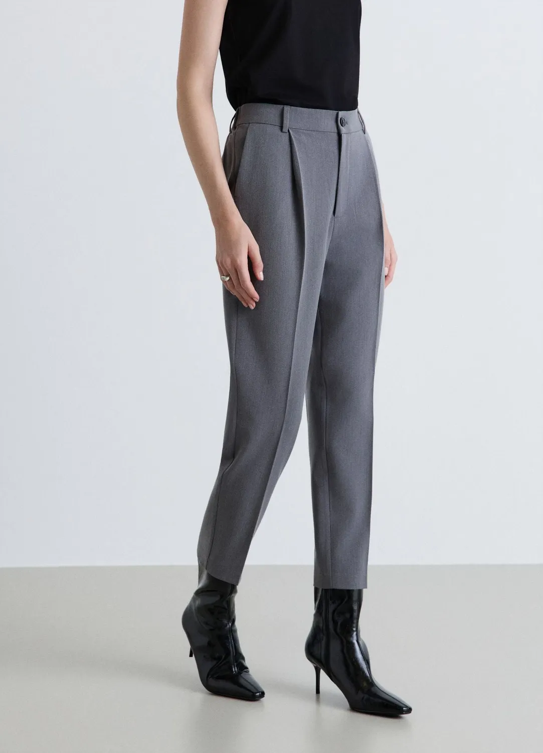 Calliope pantalon droit pinces femme taille élastique