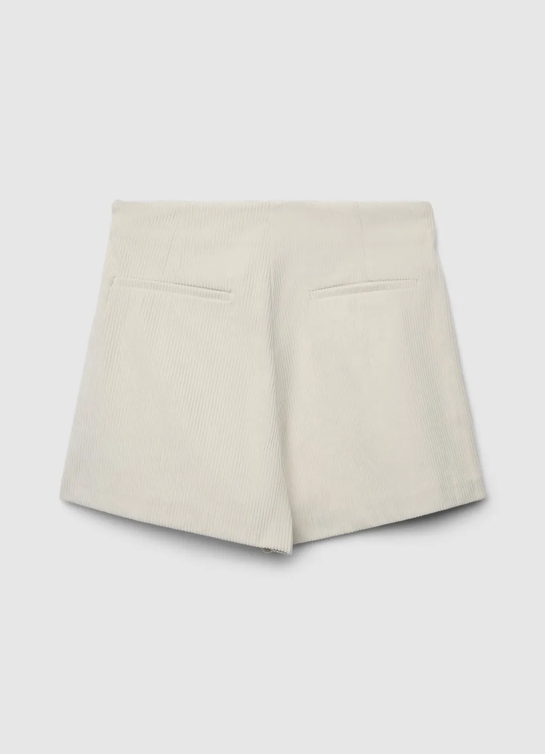 Calliope Velours jupe-short femme côtelé fentes