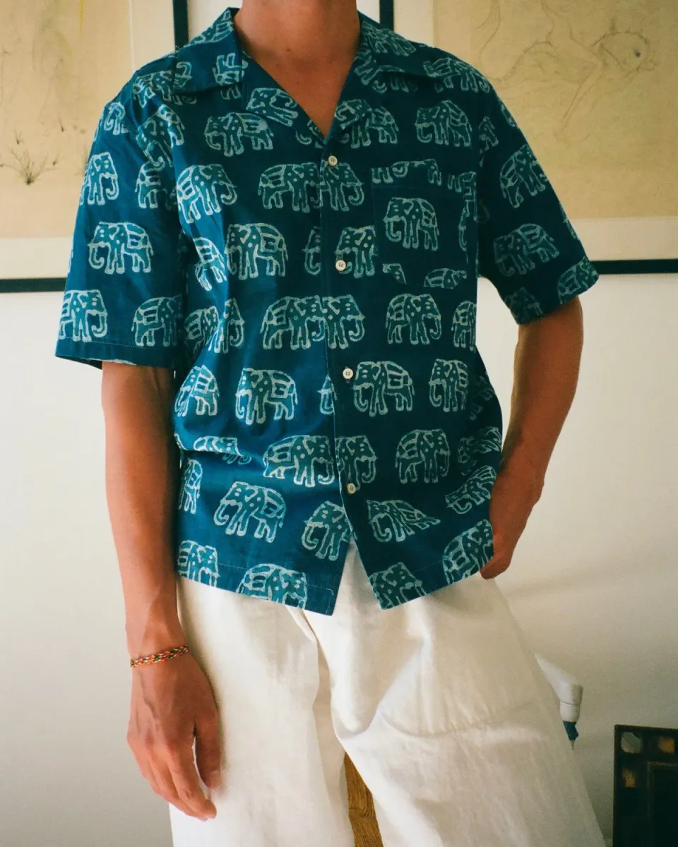 Erevan Escalet chemise éléphant manches courtes