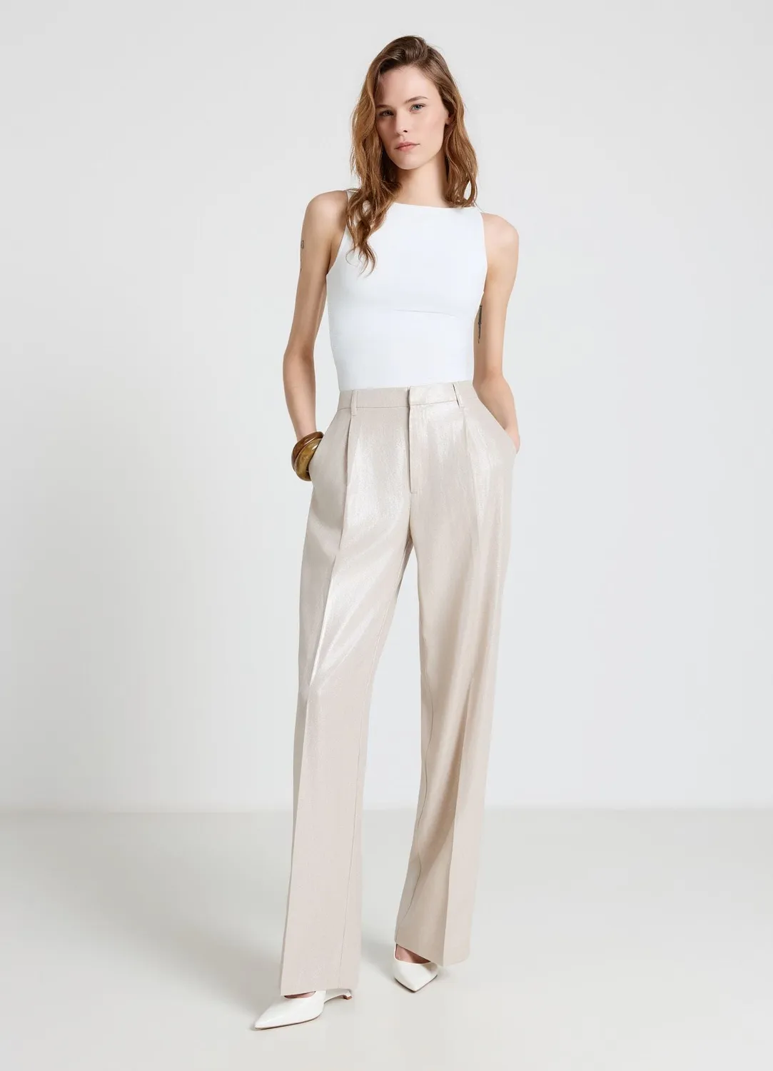 Calliope Top drapé nœud épaule femme ajusté