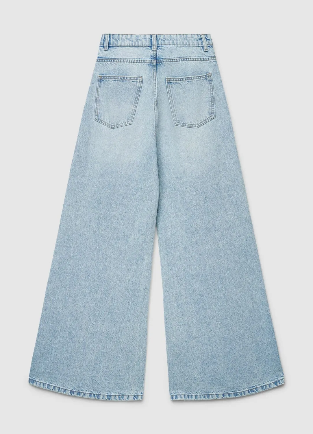 Calliope jean wide leg femme taille haute délavé