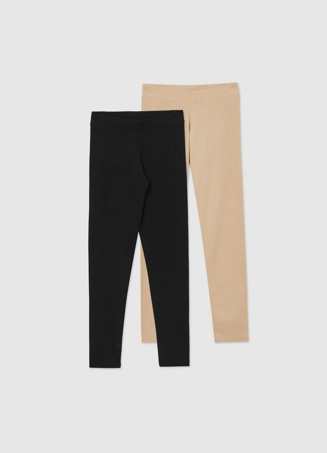 Calliope lot 2 leggings côtelé fille uni