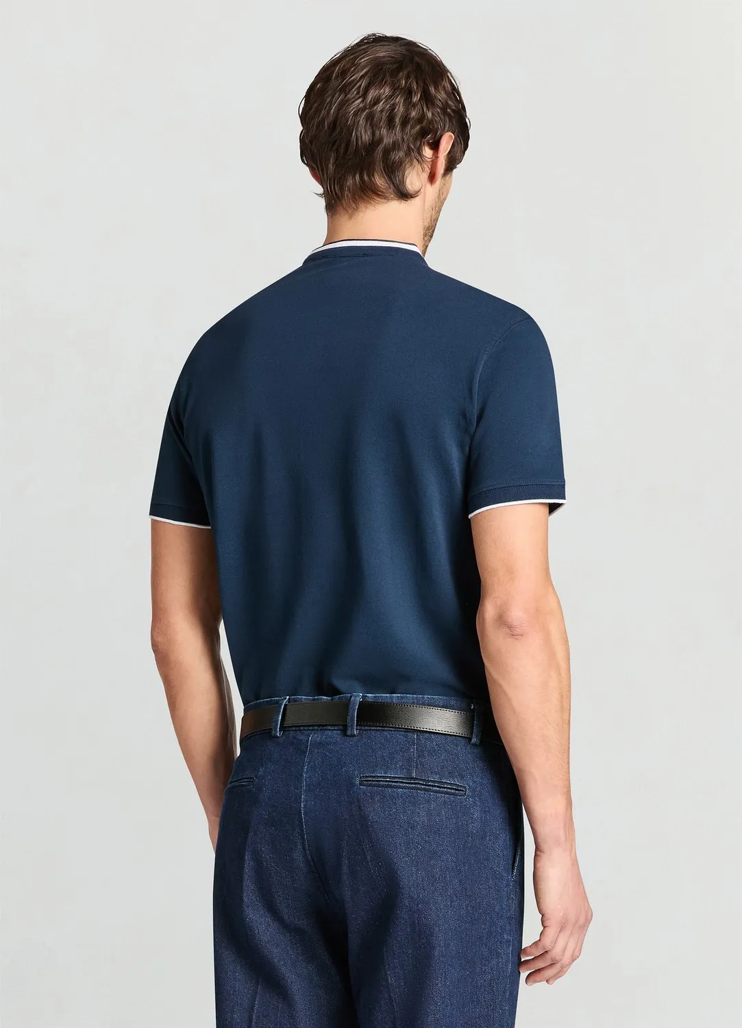 Calliope polo col coréen homme manches courtes