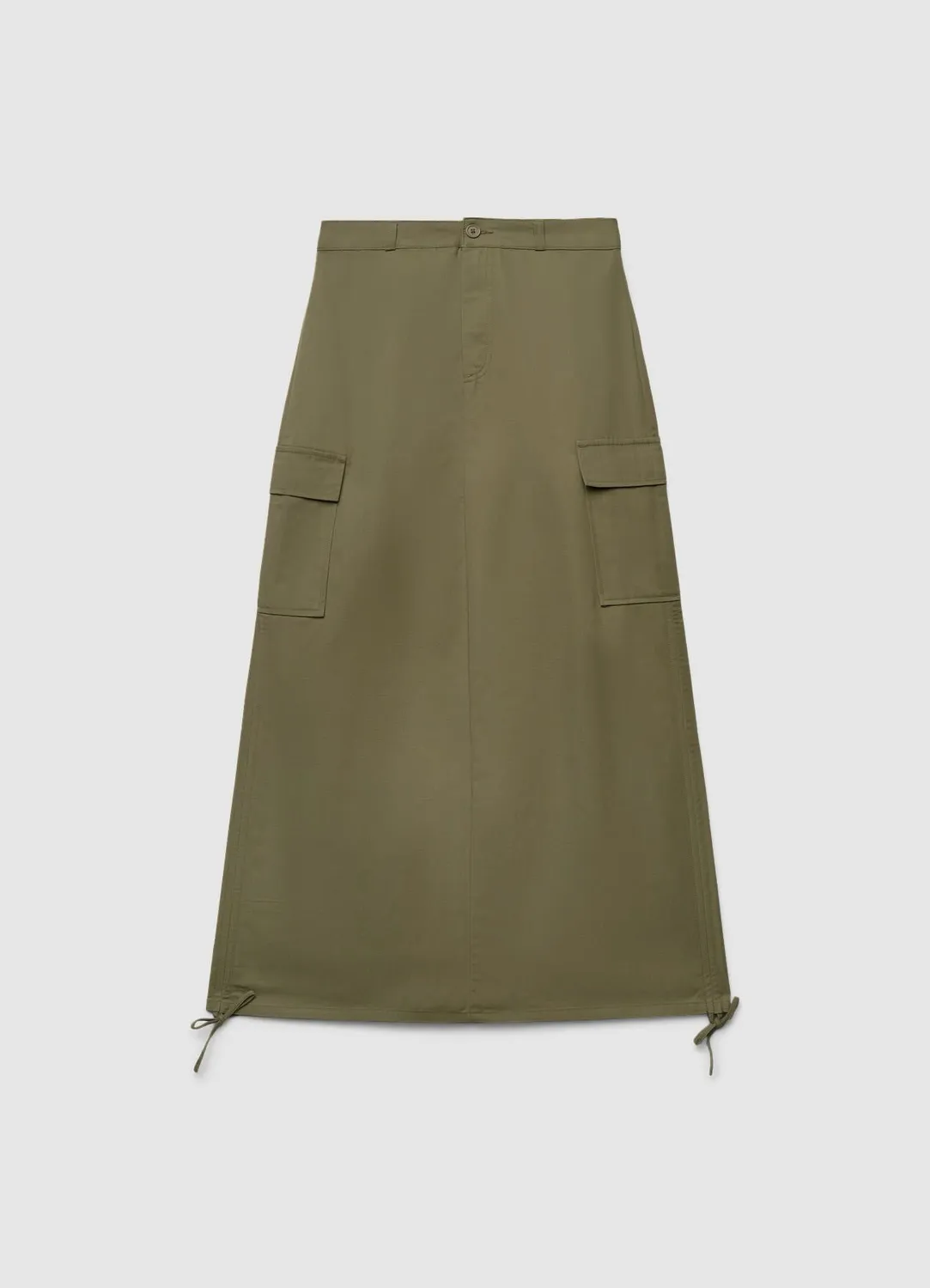 Calliope jupe cargo longue femme taille haute droite