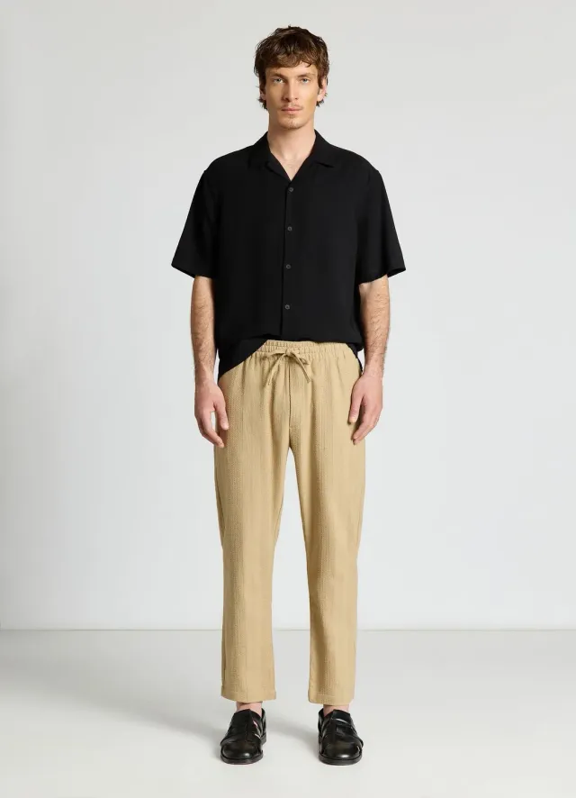 Calliope pantalon jogger jacquard rayé homme