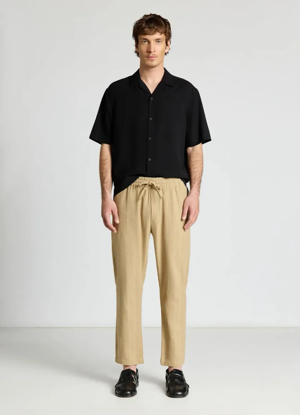 Calliope pantalon jogger jacquard rayé homme