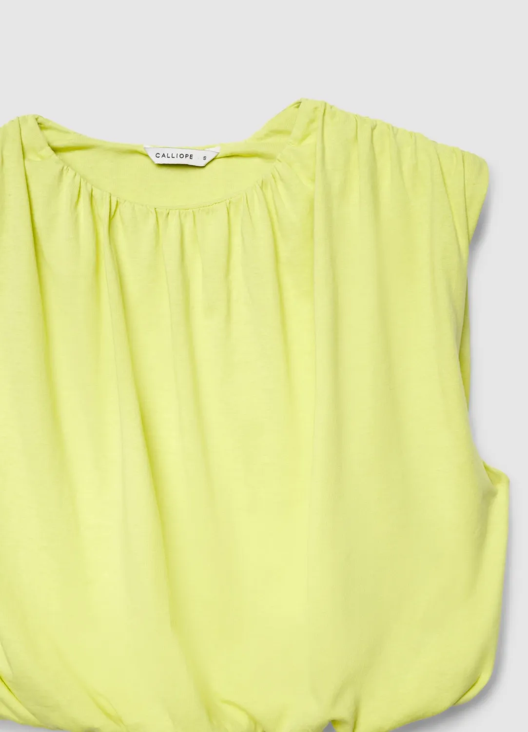 Calliope top sans manches femme col froncé uni