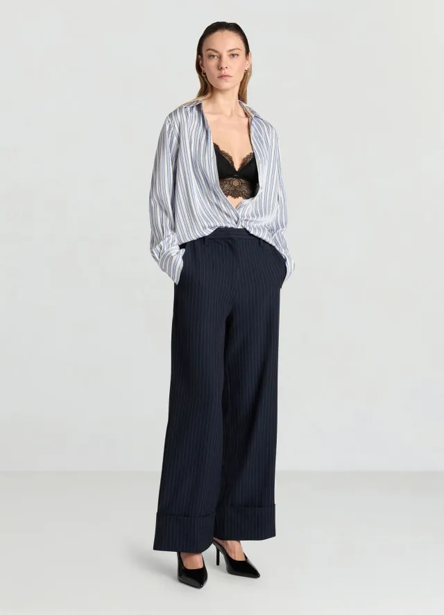 Calliope Palazzo À Rayures Pantalon Femme Bureau