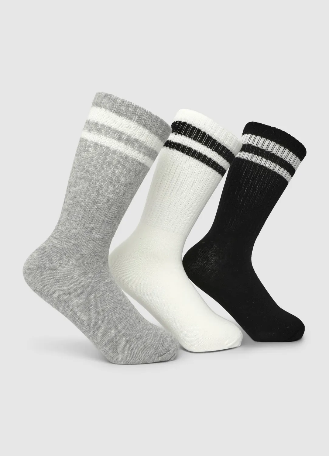 Calliope lot 3 chaussettes garçon rayées mi-mollet