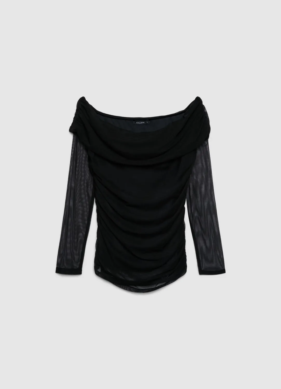Calliope t-shirt femme épaules dénudées tulle froncé