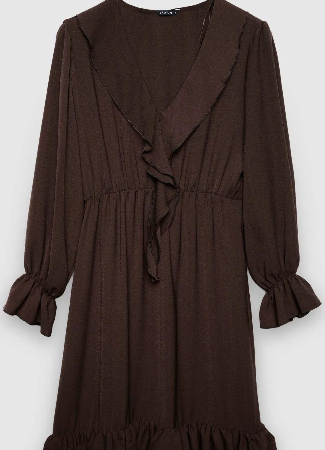 Calliope Atelier robe longue volants femme manches