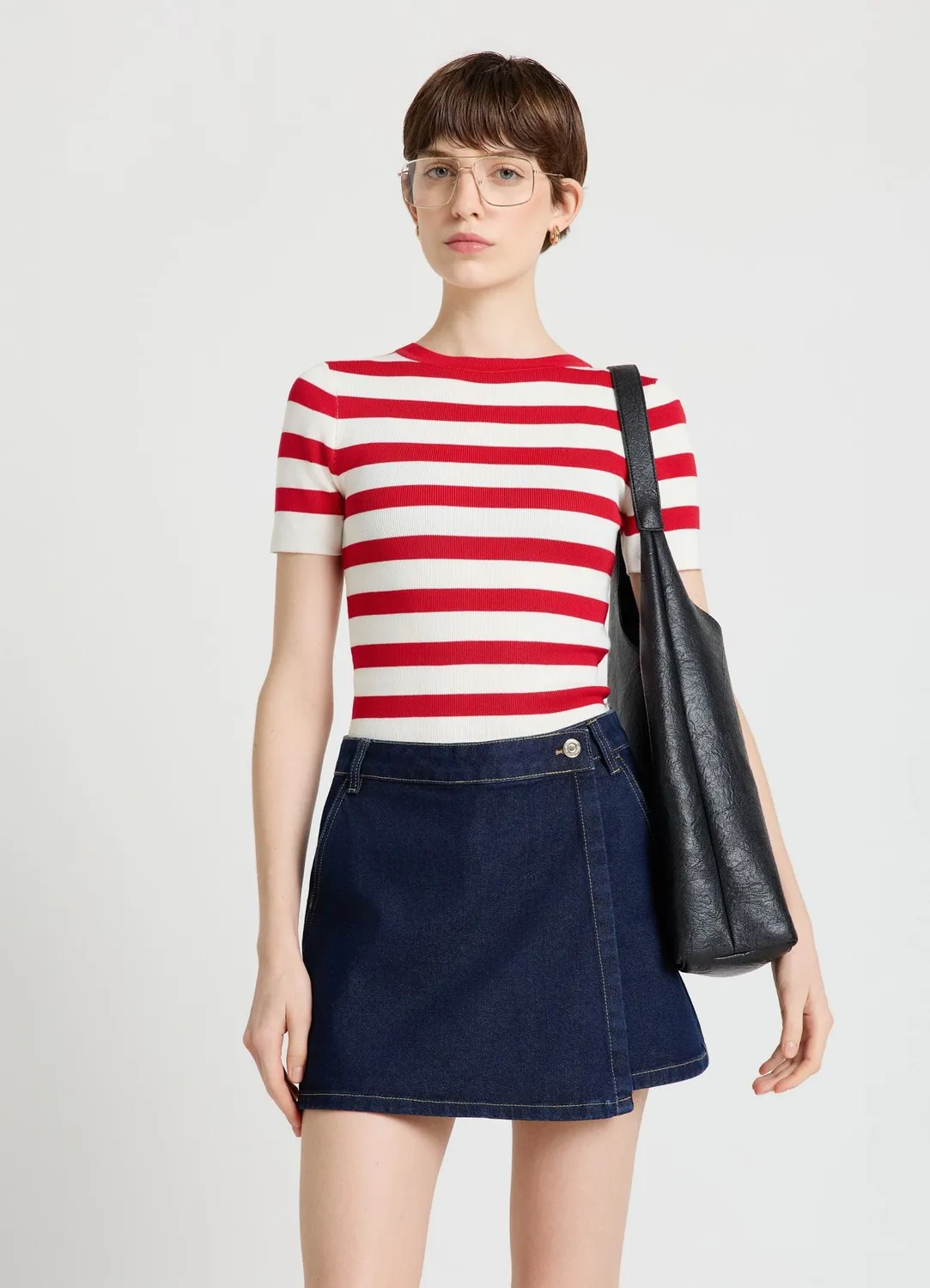 Calliope t-shirt rayé femme col rond manches courtes
