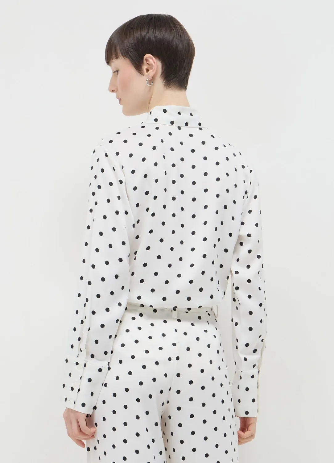Calliope chemise à pois femme satinée