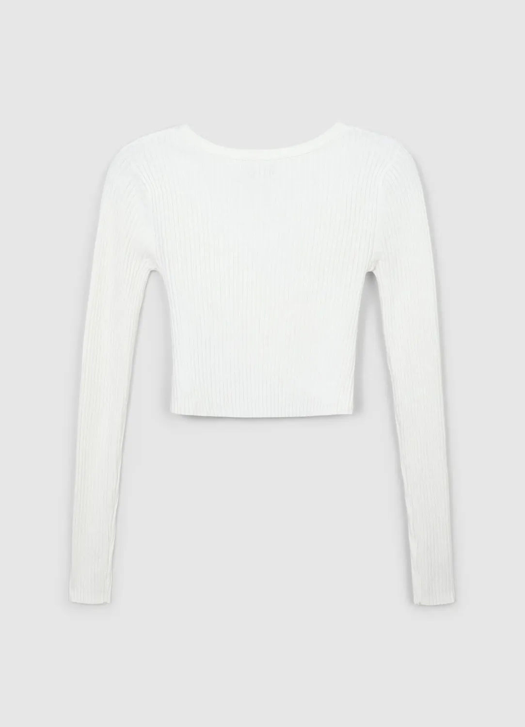 Calliope Maglia Incrociata top côtes femme S col V