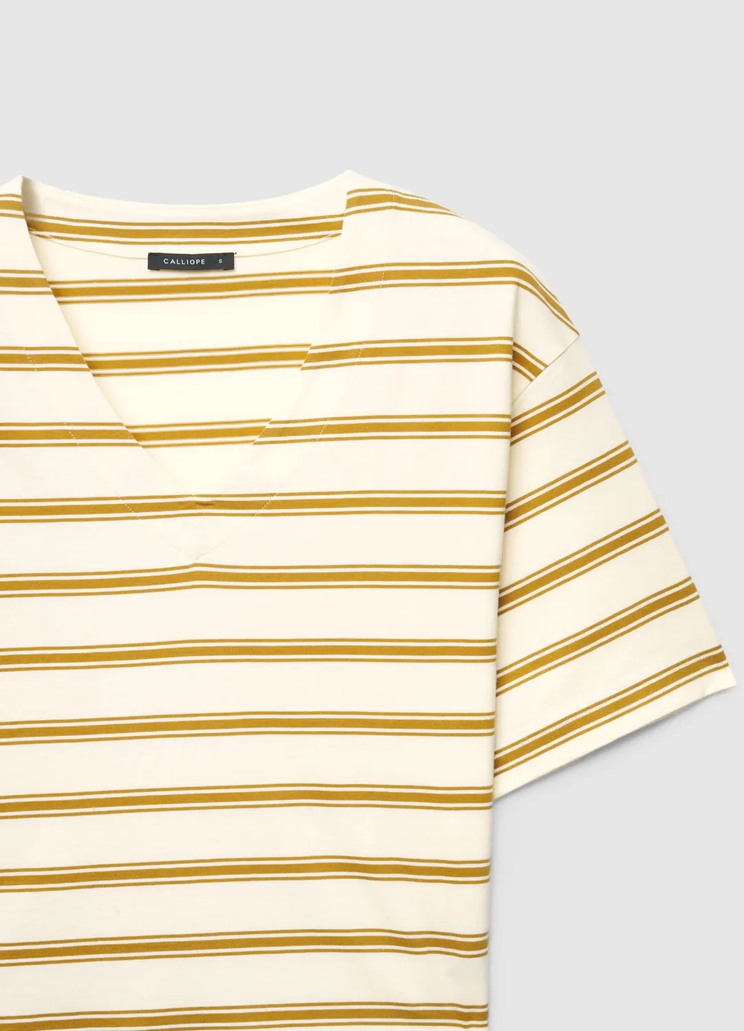 Calliope t-shirt oversize col V femme rayé