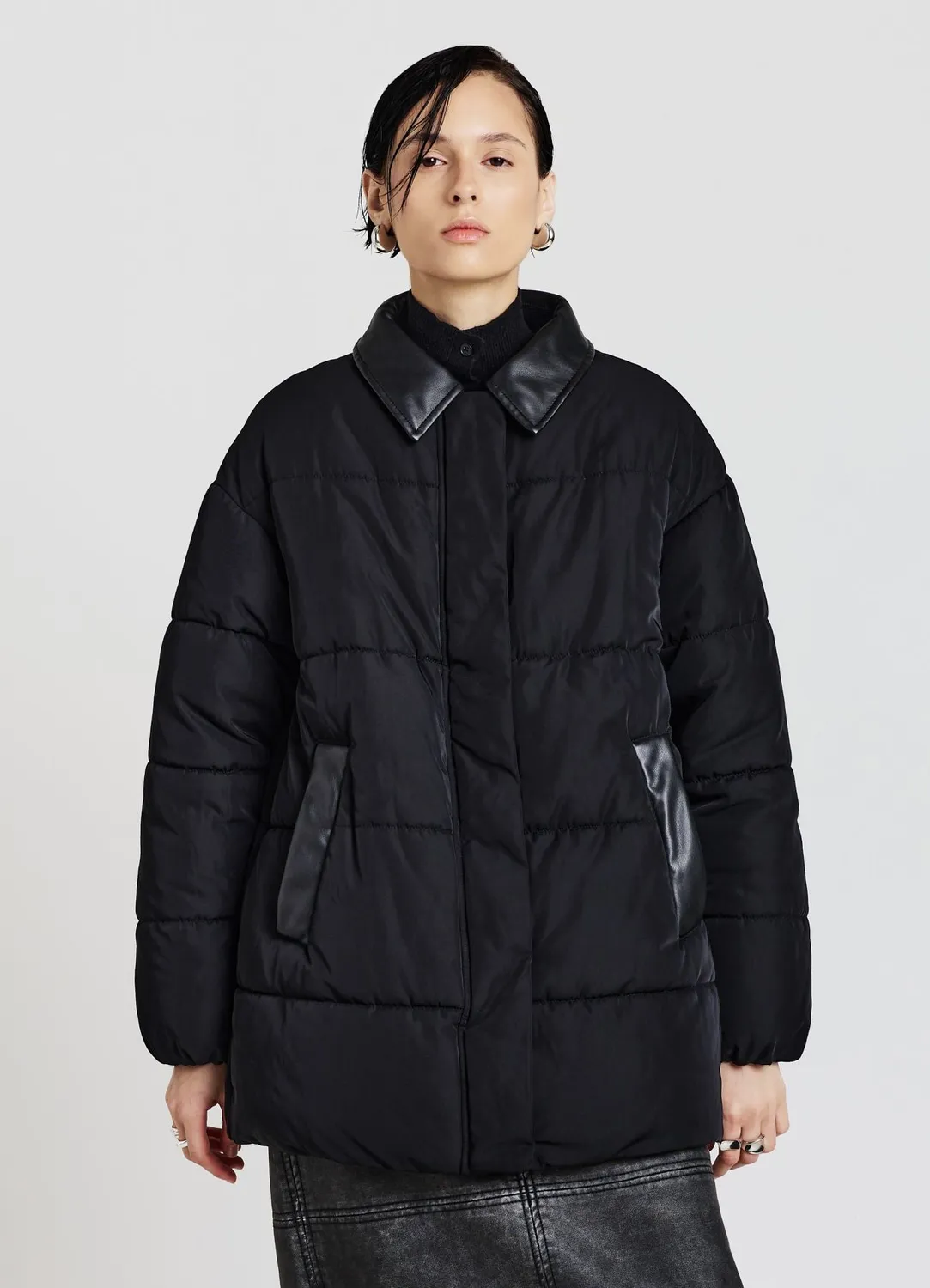 Calliope doudoune femme matelassée simili cuir
