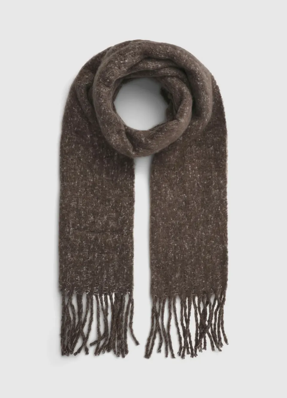 Calliope écharpe homme brossée franges