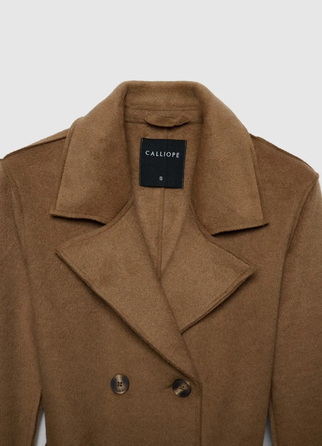 Calliope trench femme uni ceinturé double boutonnage