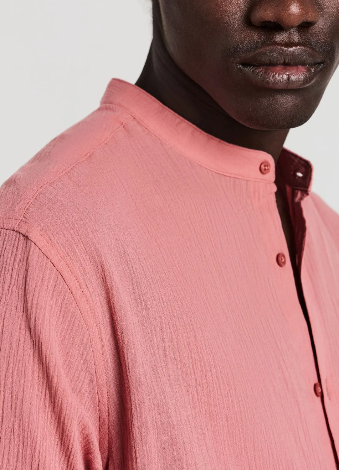 Calliope chemise homme col coréen coton