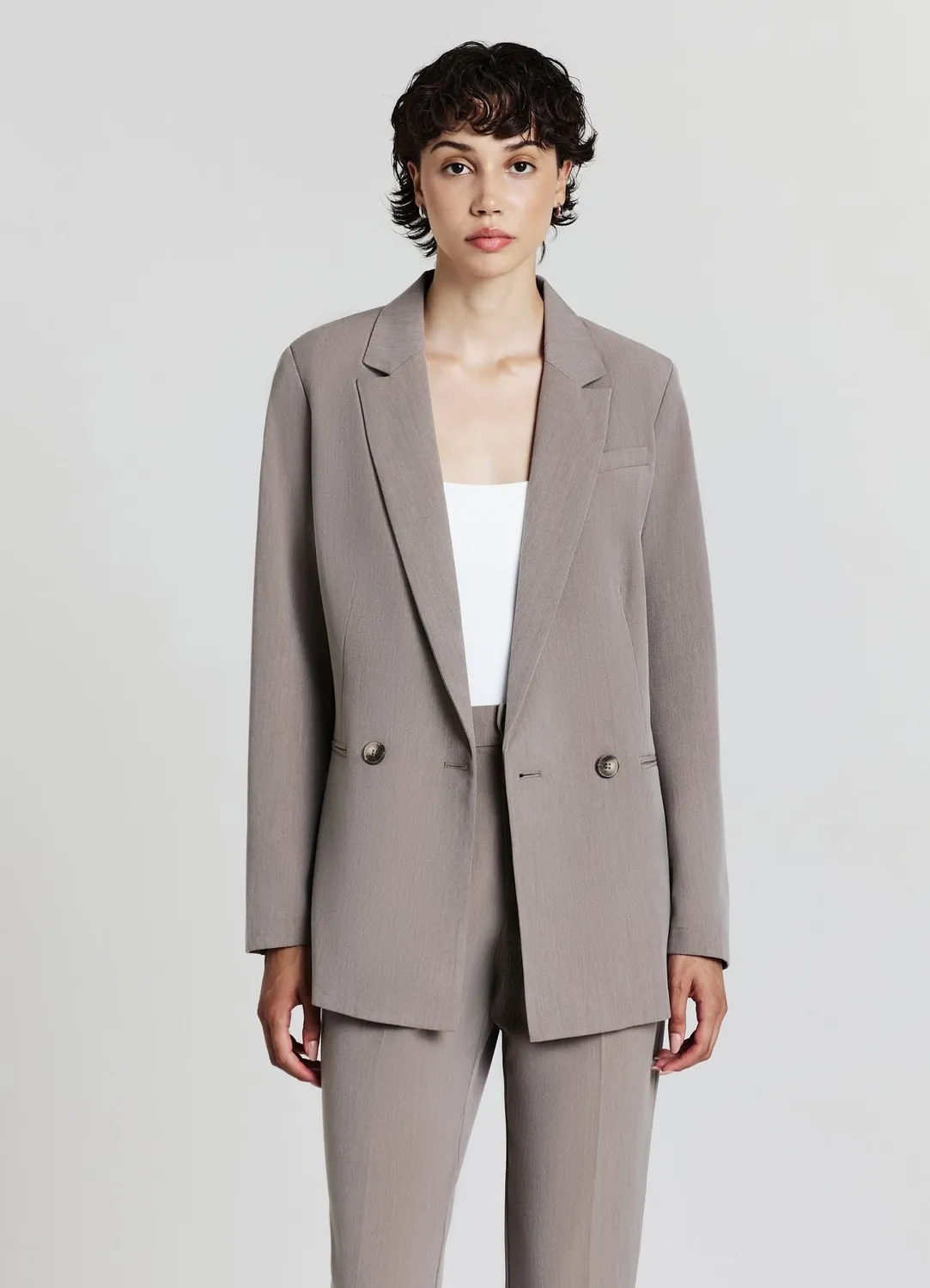Calliope veste blazer double-boutonnage femme unie