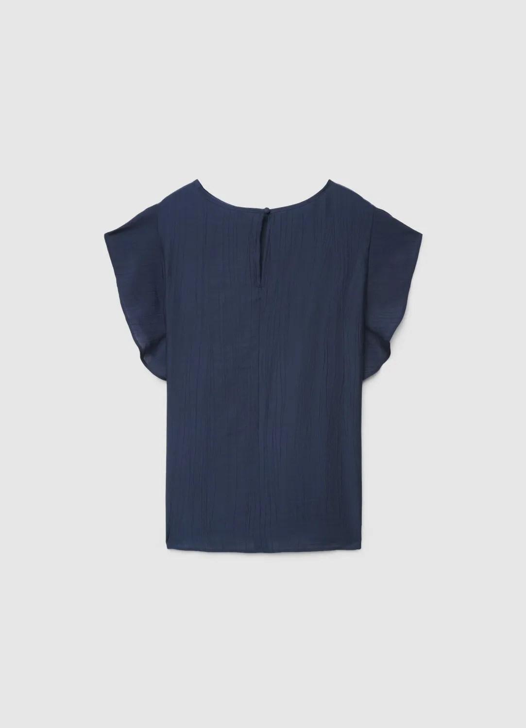Calliope blouse unie manches volants col rond