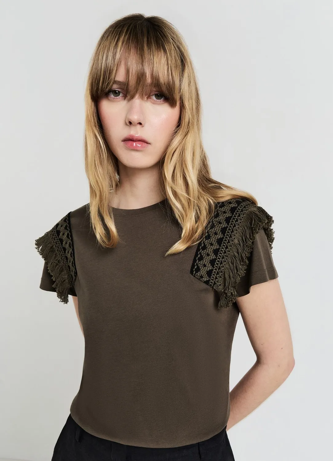 Calliope t-shirt femme coton à galon