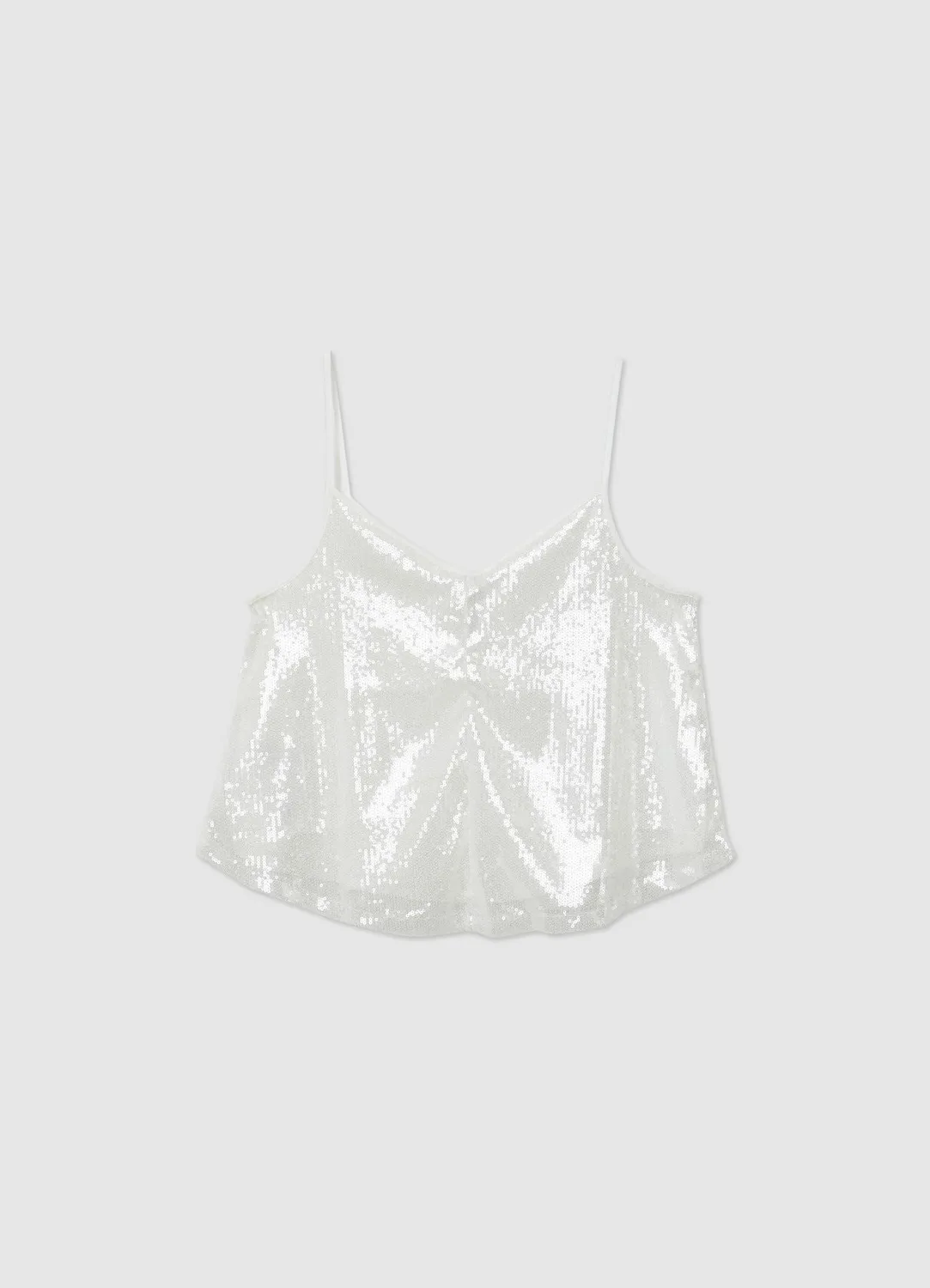 Calliope Top évasé paillettes bretelles taille S