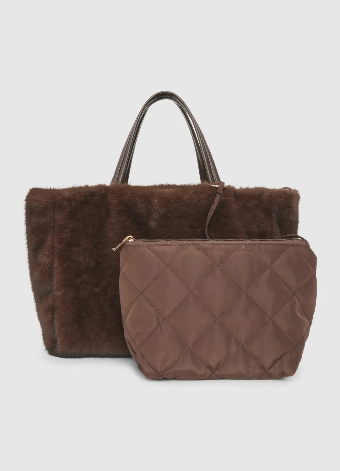 Calliope Shopper Rectangulaire sac cabas effet poil TU