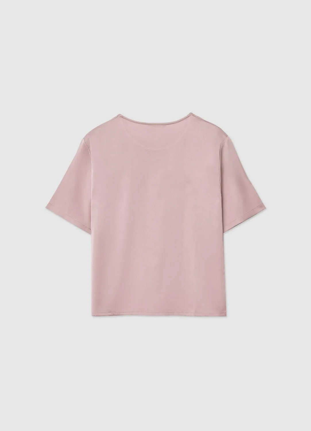 Calliope blouse effet satin manches courtes unie