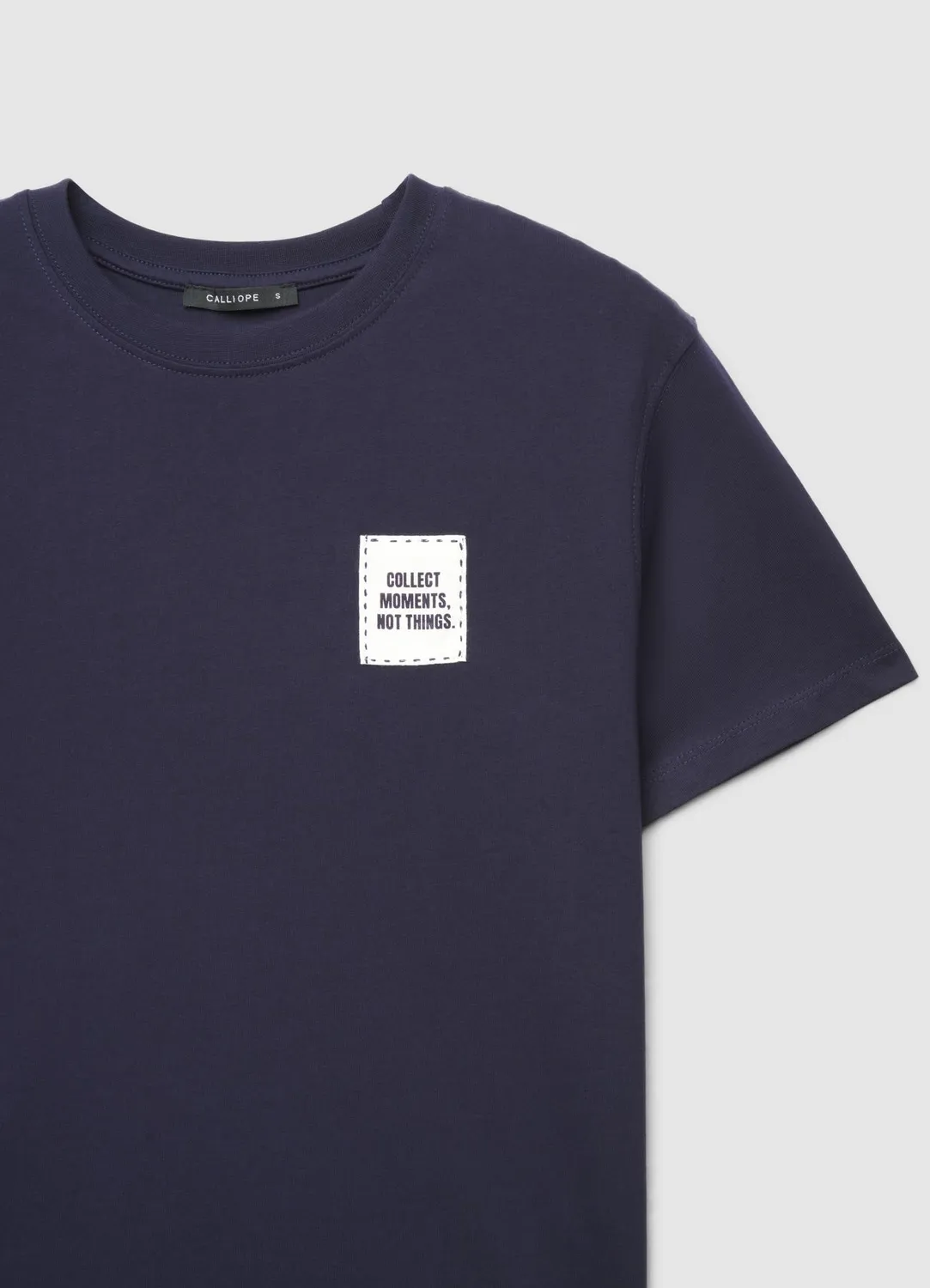 Calliope t-shirt patch femme col rond uni