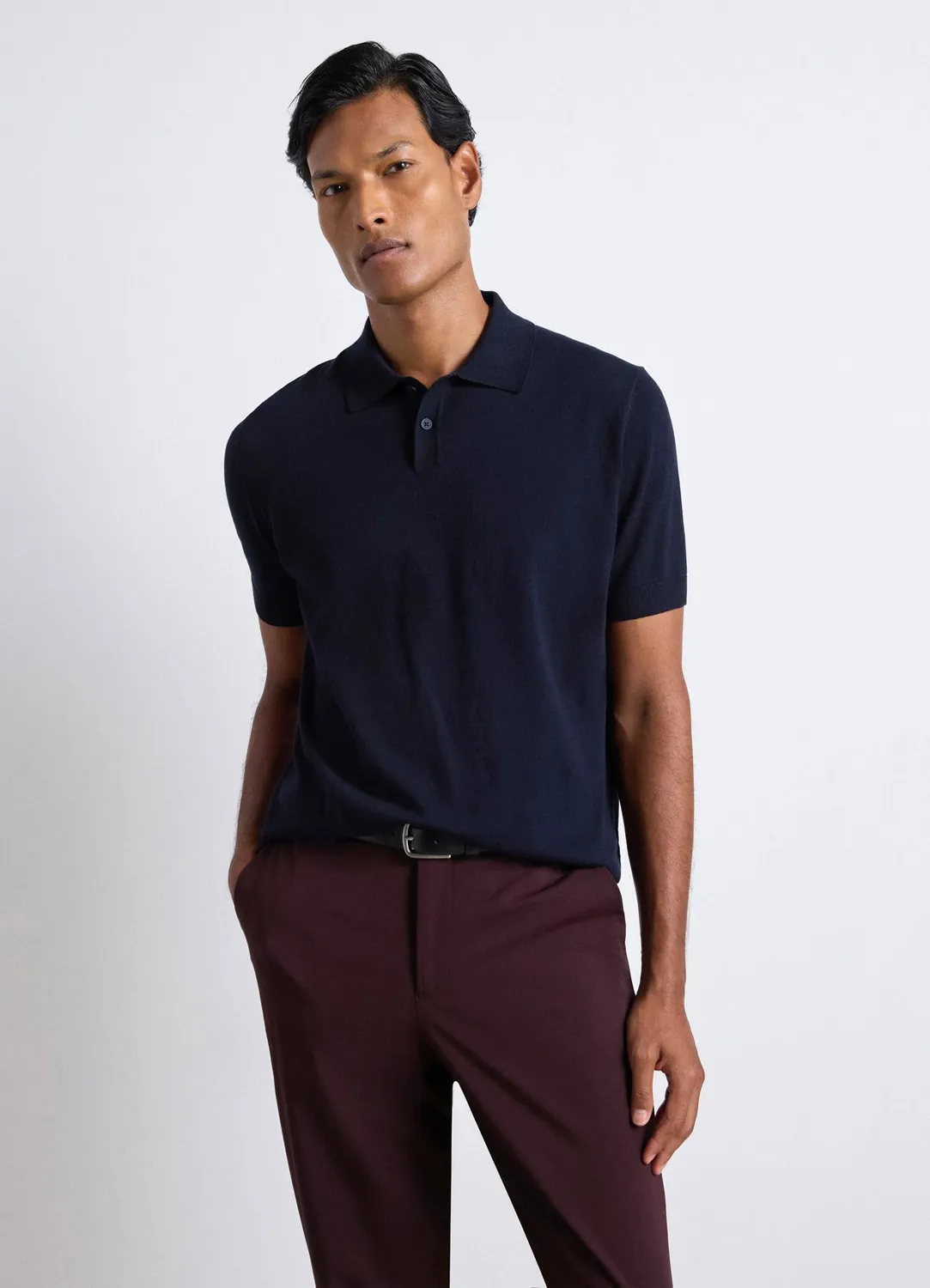 Calliope polo uni homme manches courtes