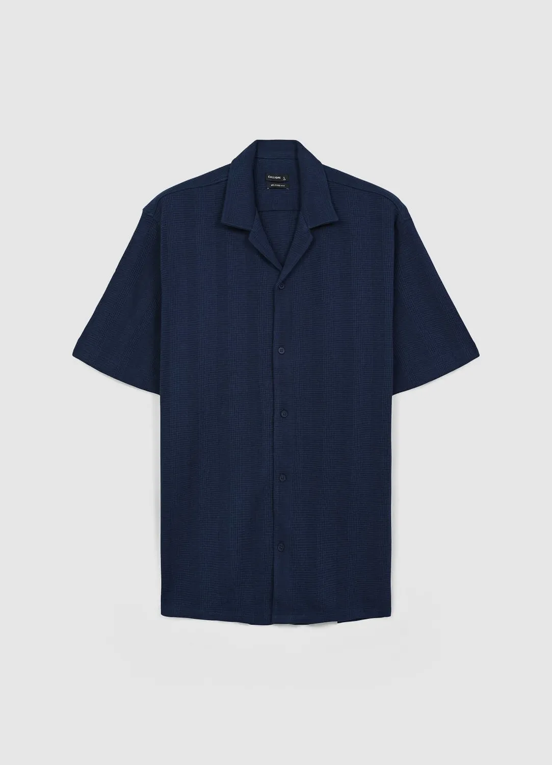 Calliope chemise bowling coton L homme manches courtes unie