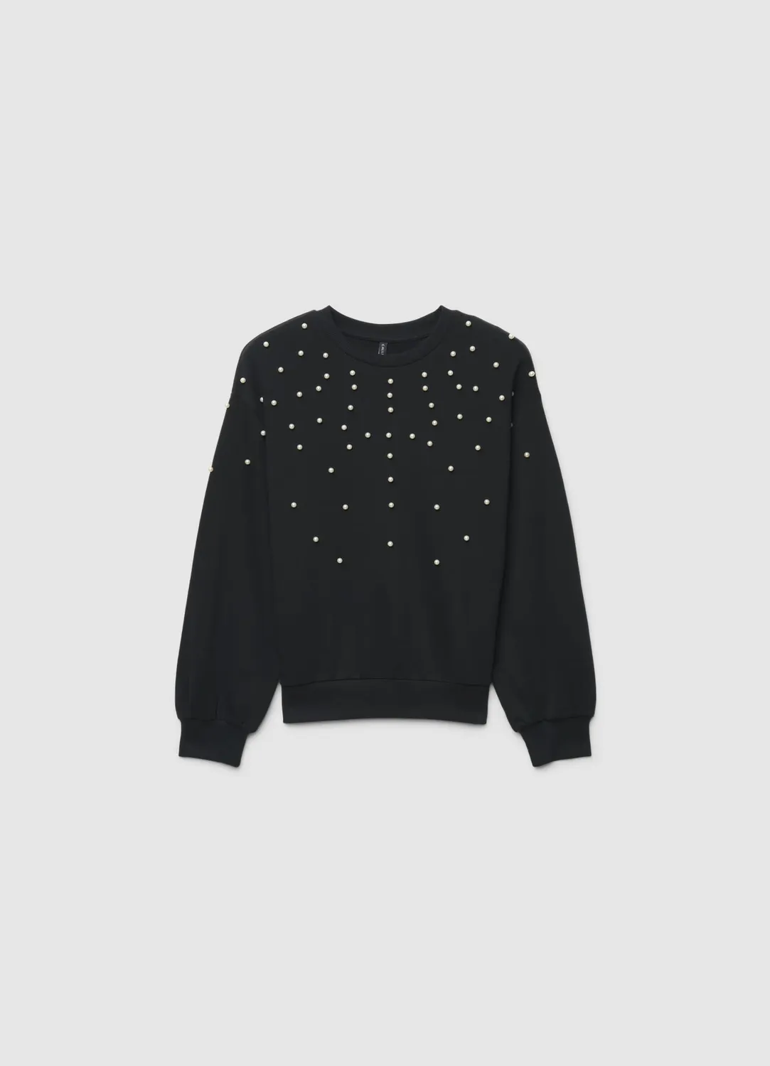 Calliope sweat col rond femme perles devant