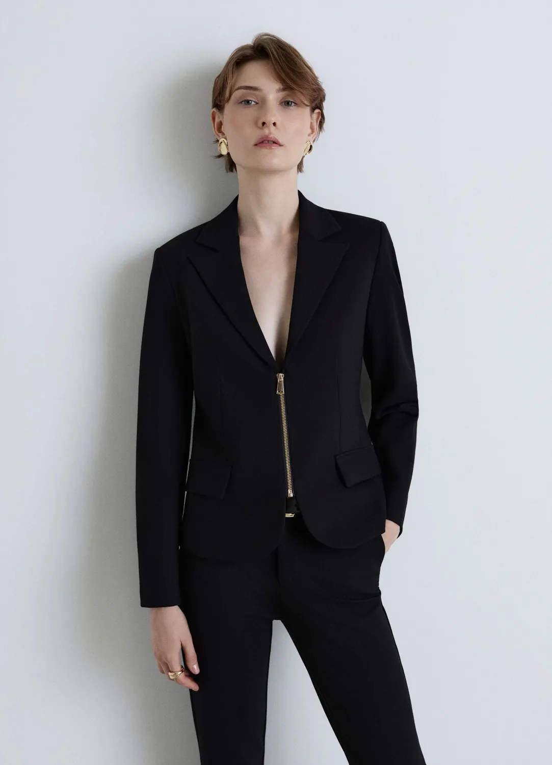 Calliope veste femme zippée à revers structurée