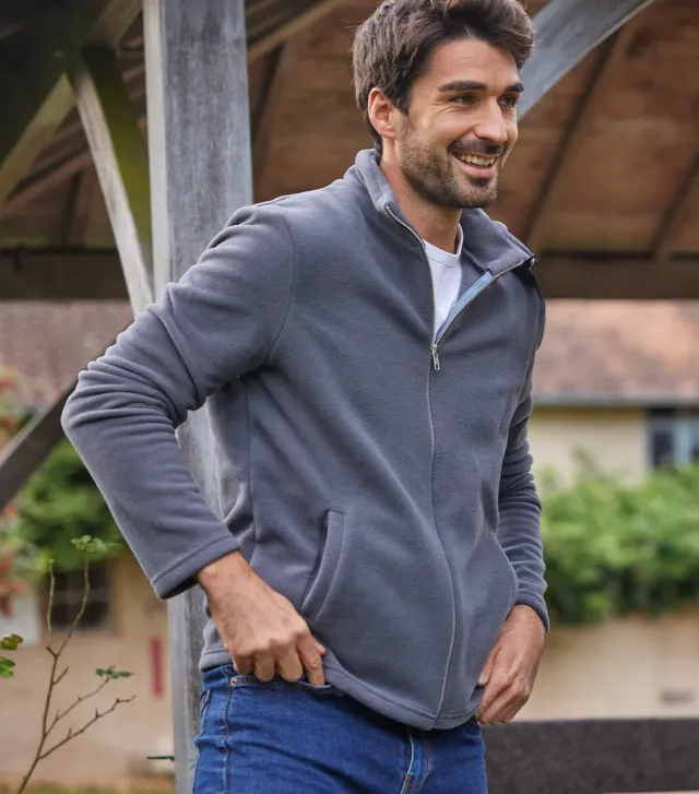 Cocorico polaire homme gris chaude légère