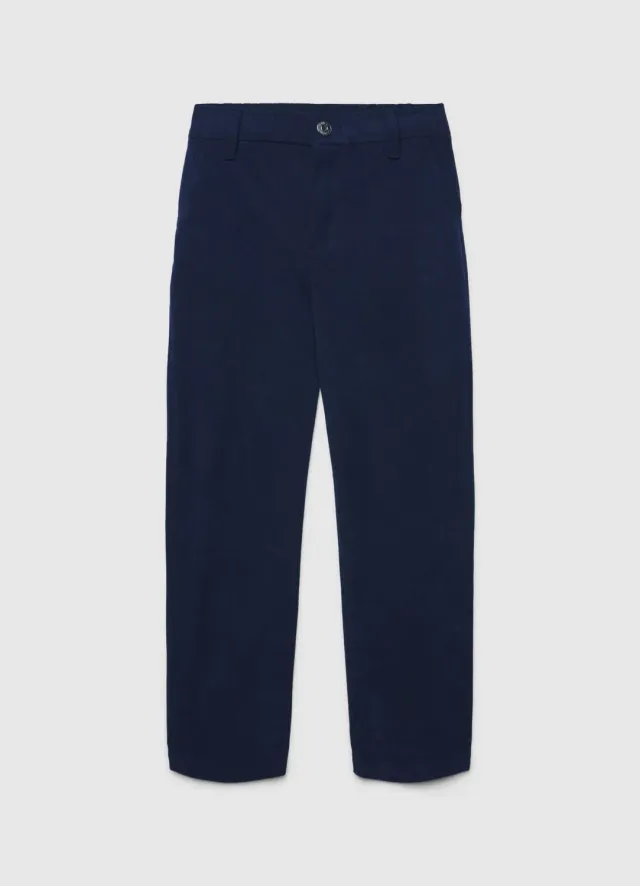 Calliope Pantalon velours côtelé garçon uni droit