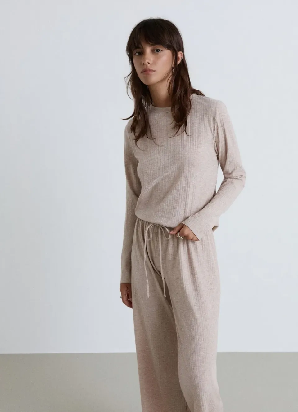 Calliope ensemble pyjama côtelé femme 2 pièces