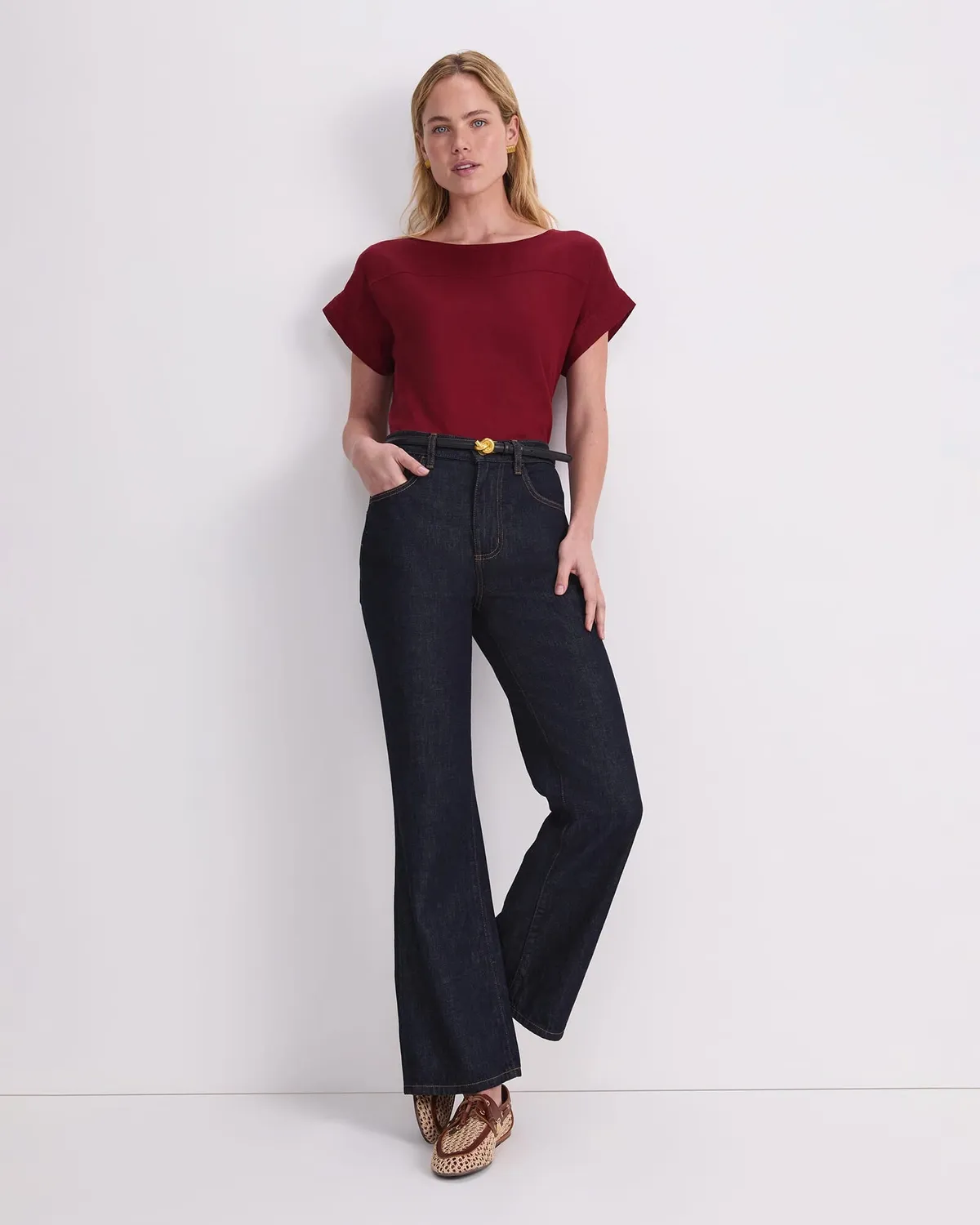 SportsCraft Dahlia top femme lin col bateau