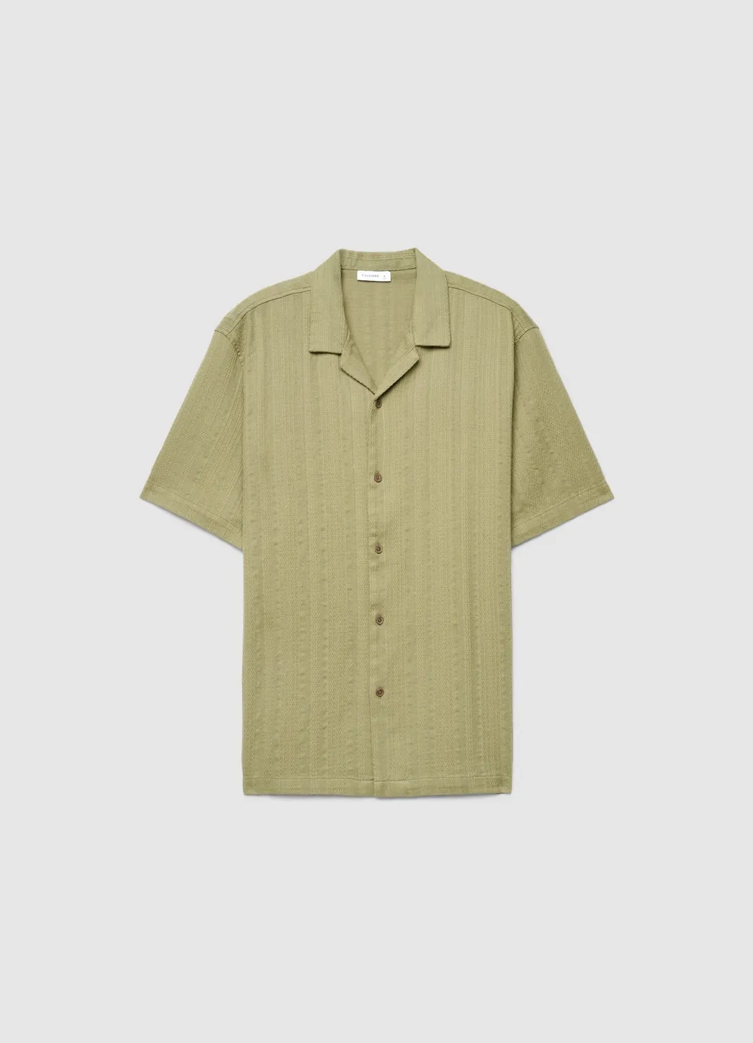 Calliope chemise bowling jacquard rayures homme manches courtes