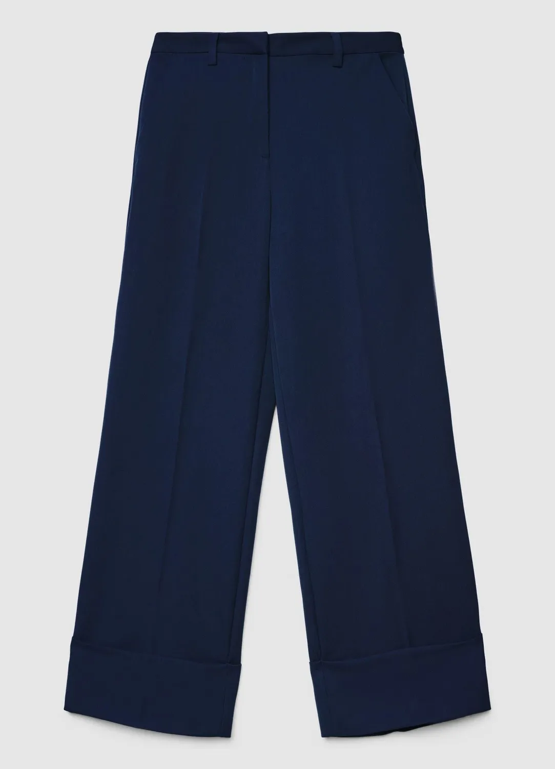 Calliope Pantalon palazzo uni femme revers