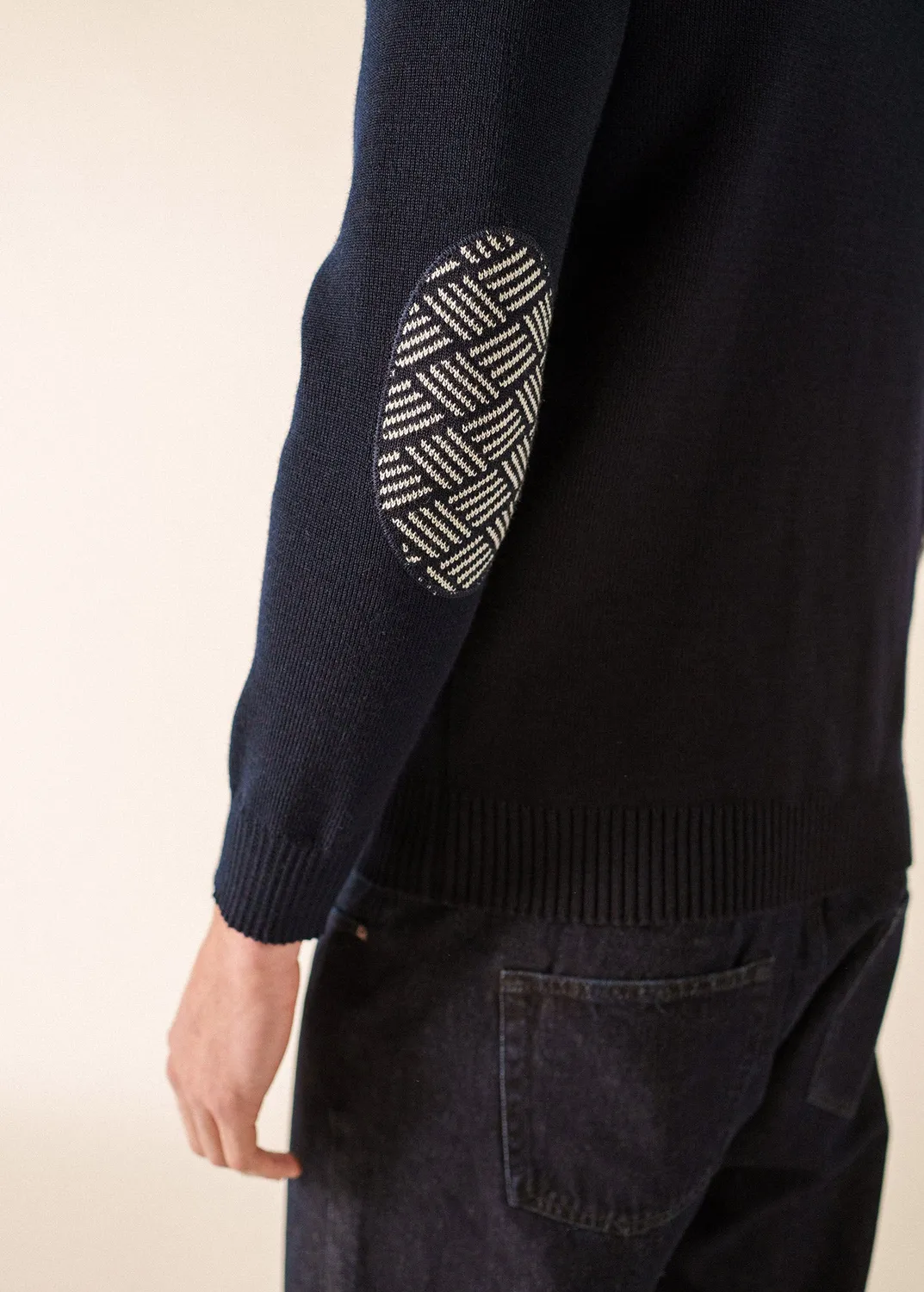 Saint James Cancale Equipage pull marin marine/ecru laine